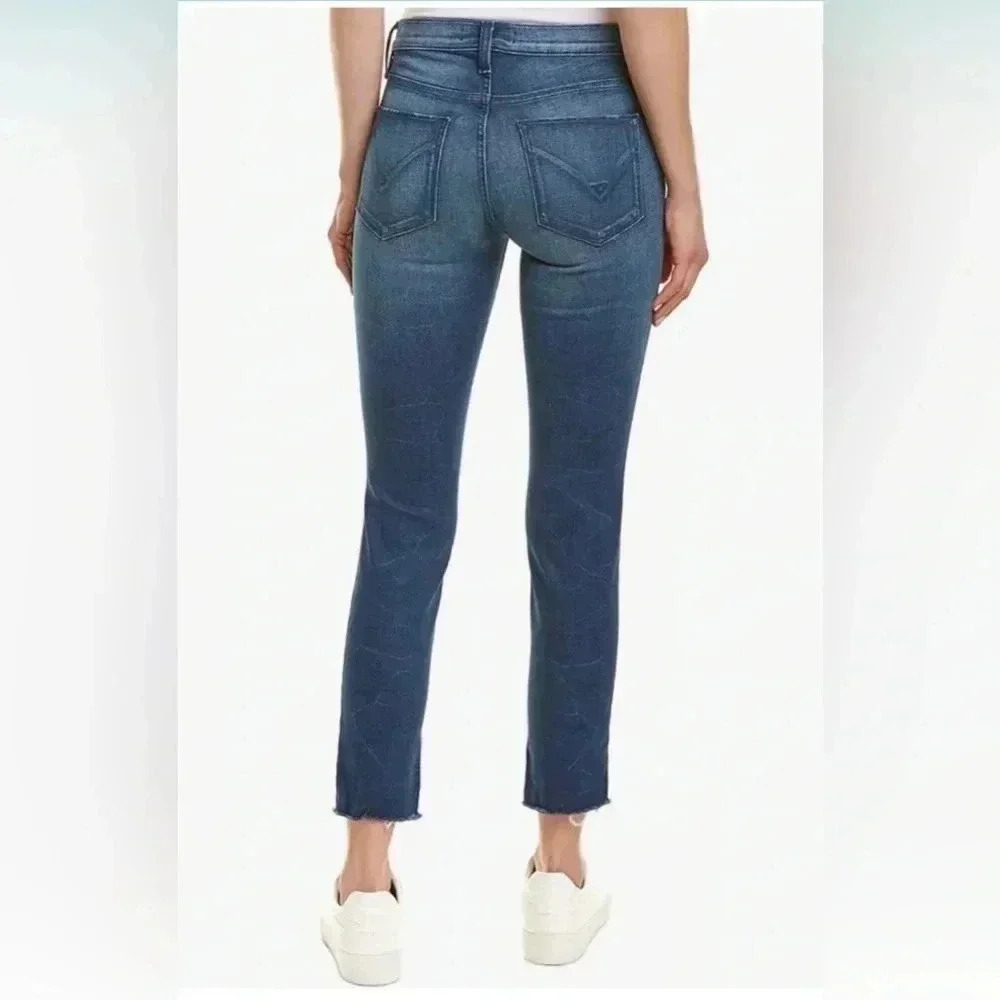 Hudson Nico Super Skinny Distressed Raw Hem Jeans Size 27
